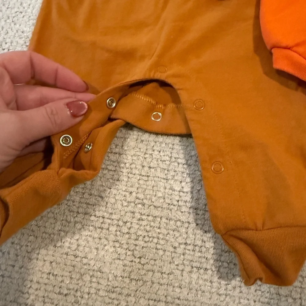 Cat & Jack Orange and Brown Kids One Pieces Footies